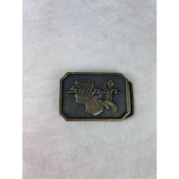 Vintage Snap On Tools Belt Buckle, Solid Brass, Made in USA, BTS SPP-513 - Picture 1 of 6